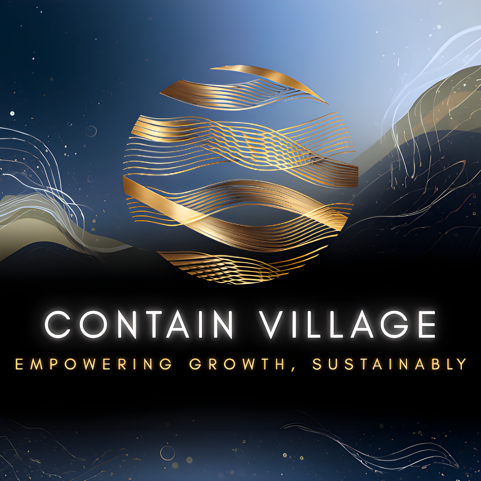 Contain Village brand lockup